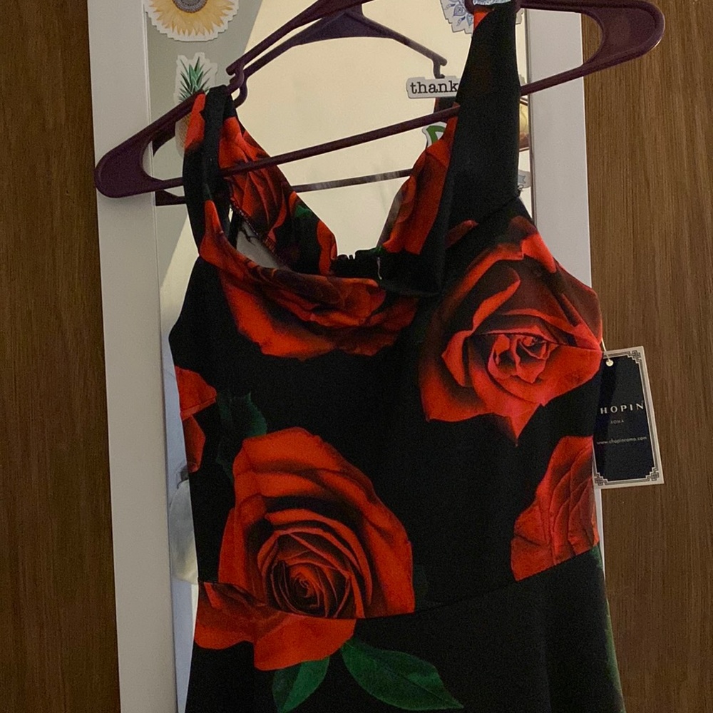 Red and black rose dress!